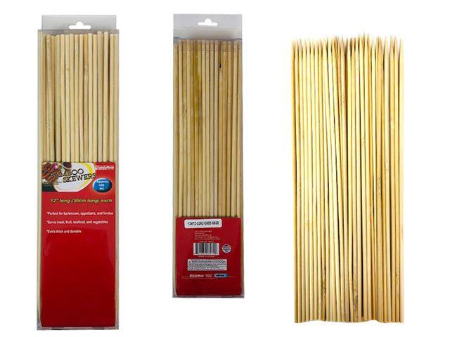48 Wholesale 100 Piece Bamboo Skewers image