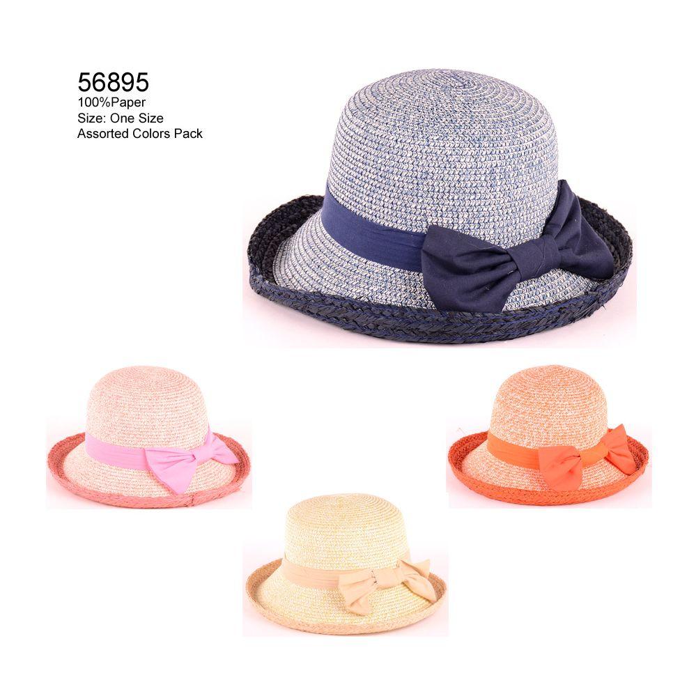 24 Wholesale Bow Sun Hats image