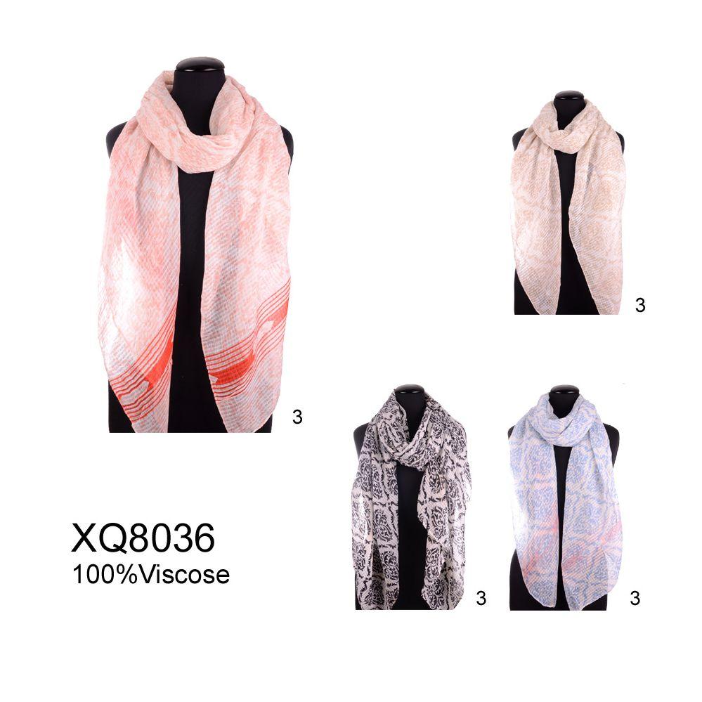 24 Wholesale 24 Assorted Pattern Fashion Scarf image