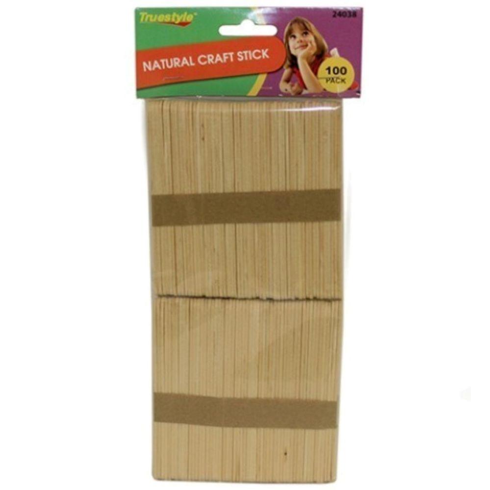 96 Wholesale 100pc Natural Craft Sticks size:114*10* image