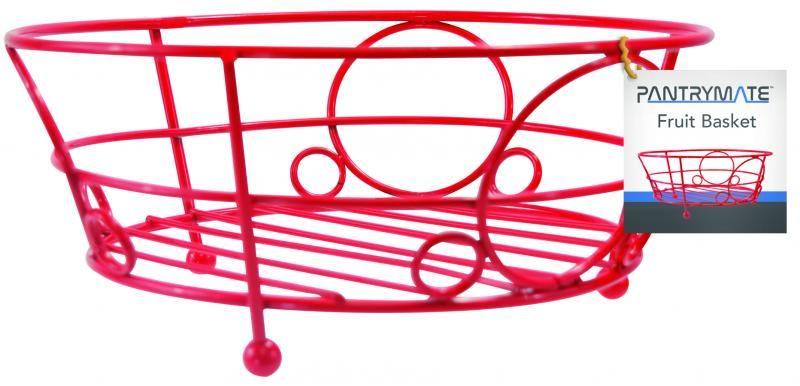 12 Wholesale Deco Red Fruit Basket image
