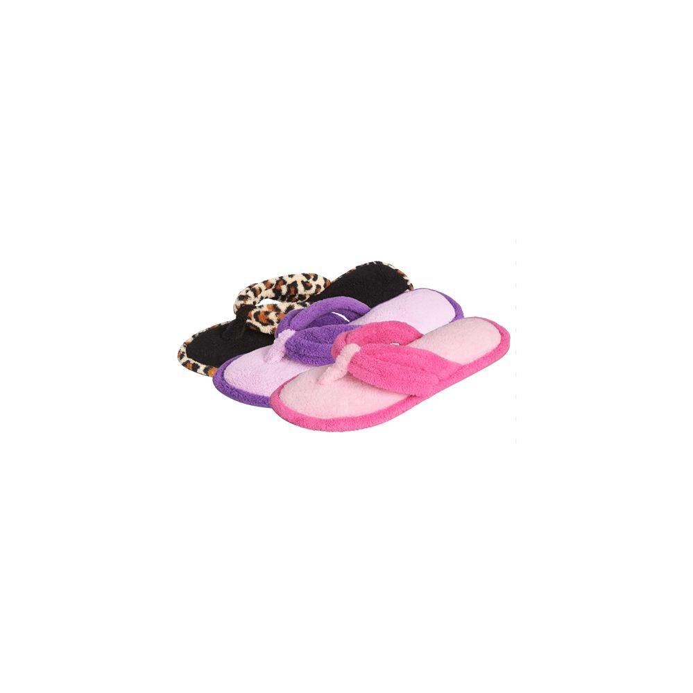 36 Wholesale Women's Plush Thong Slipper image