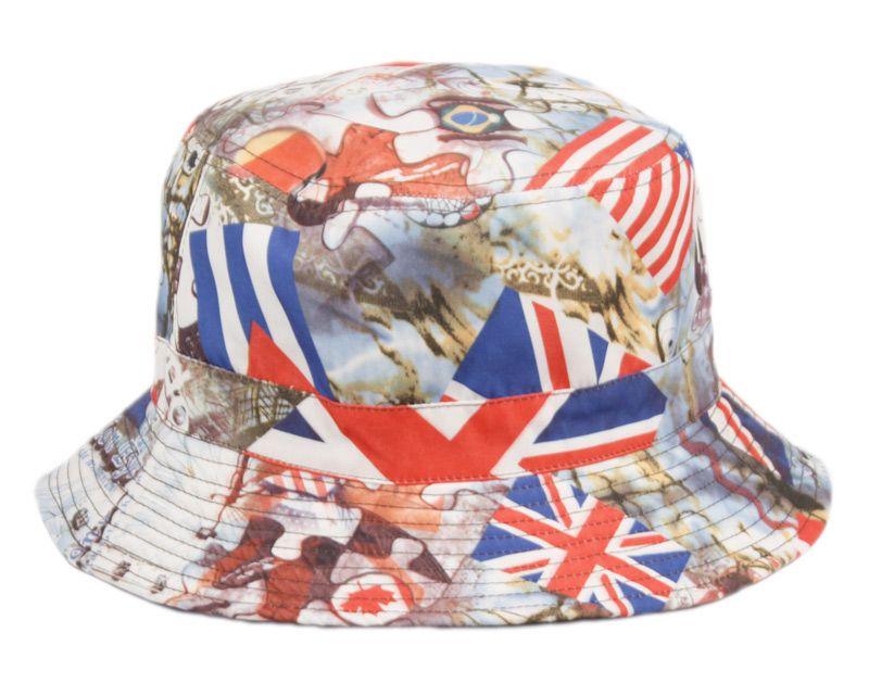 12 Wholesale Multi Flag Reversible Bucket Hats image
