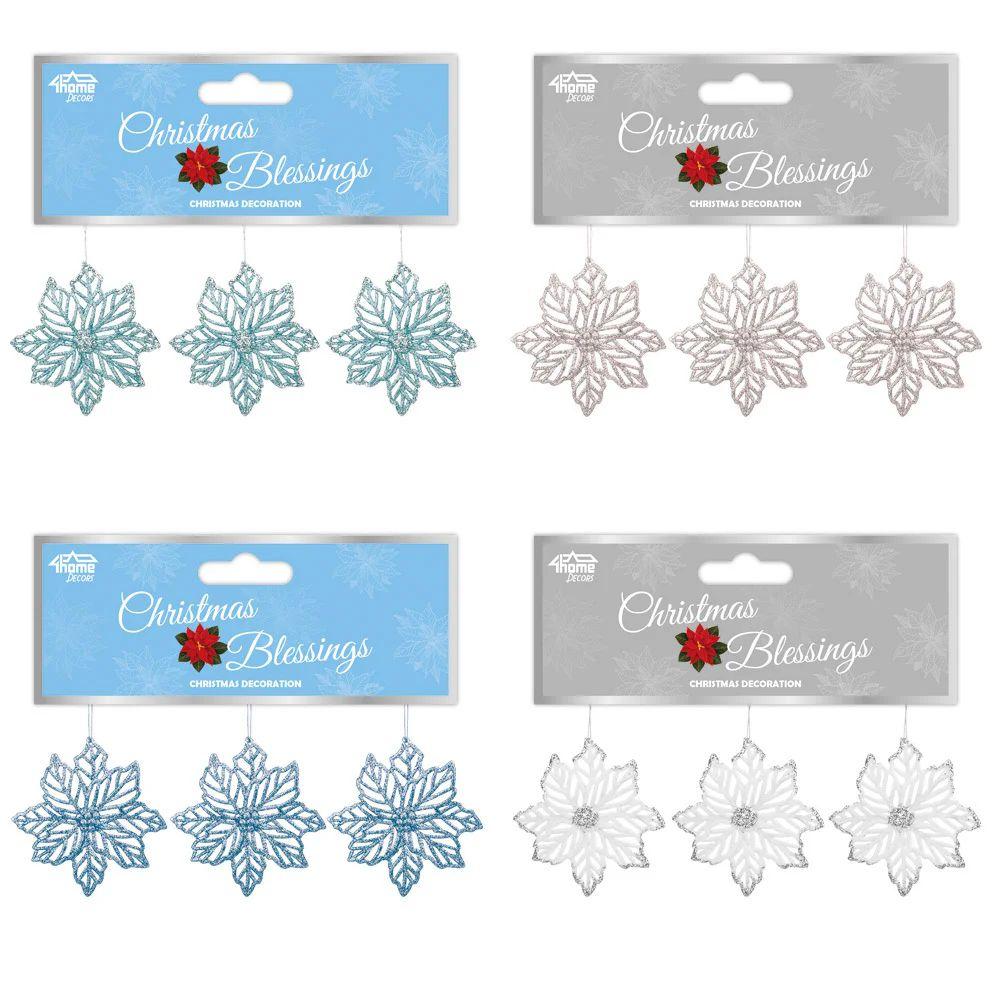 36 Wholesale 3-Pack Poinsettia Assorted Light Colors image