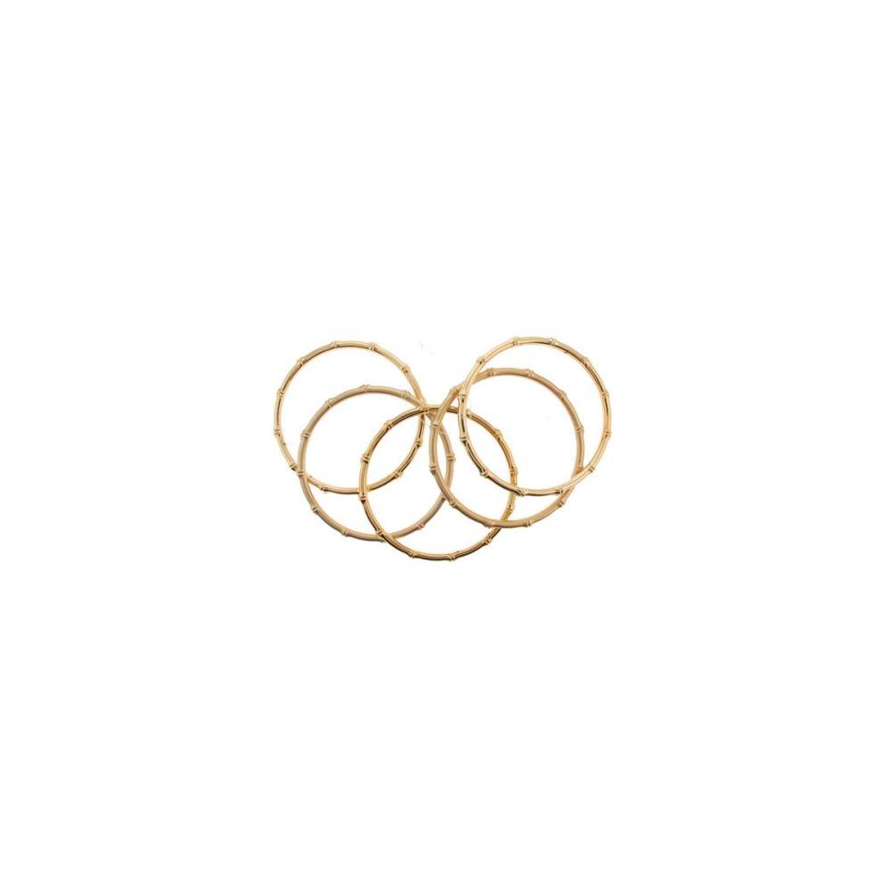 36 Wholesale Bamboo Look Goldtone Bangle Bracelet image