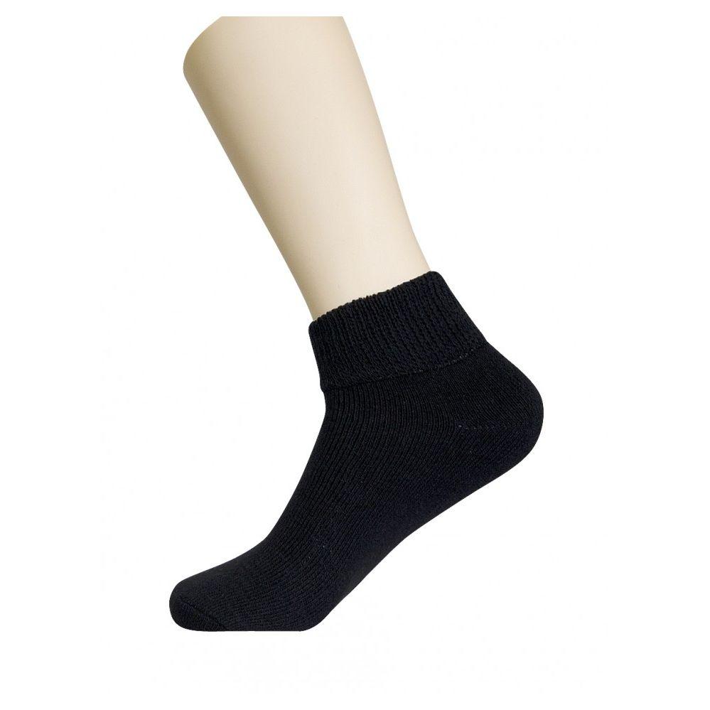 120 Wholesale Mens Diabetic Ankle Socks Black Size 10-13 image