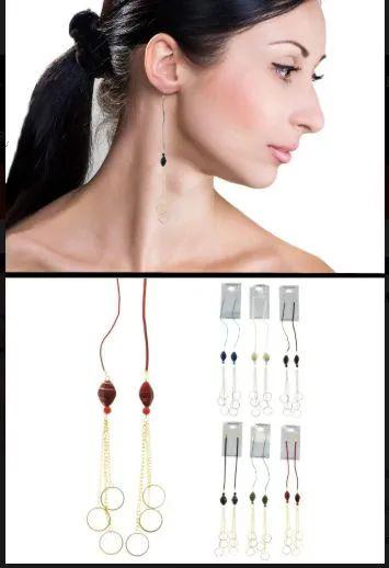 36 Wholesale Multi Color And Dual Tone Metal Dangle Earrings With Tassel Accents image