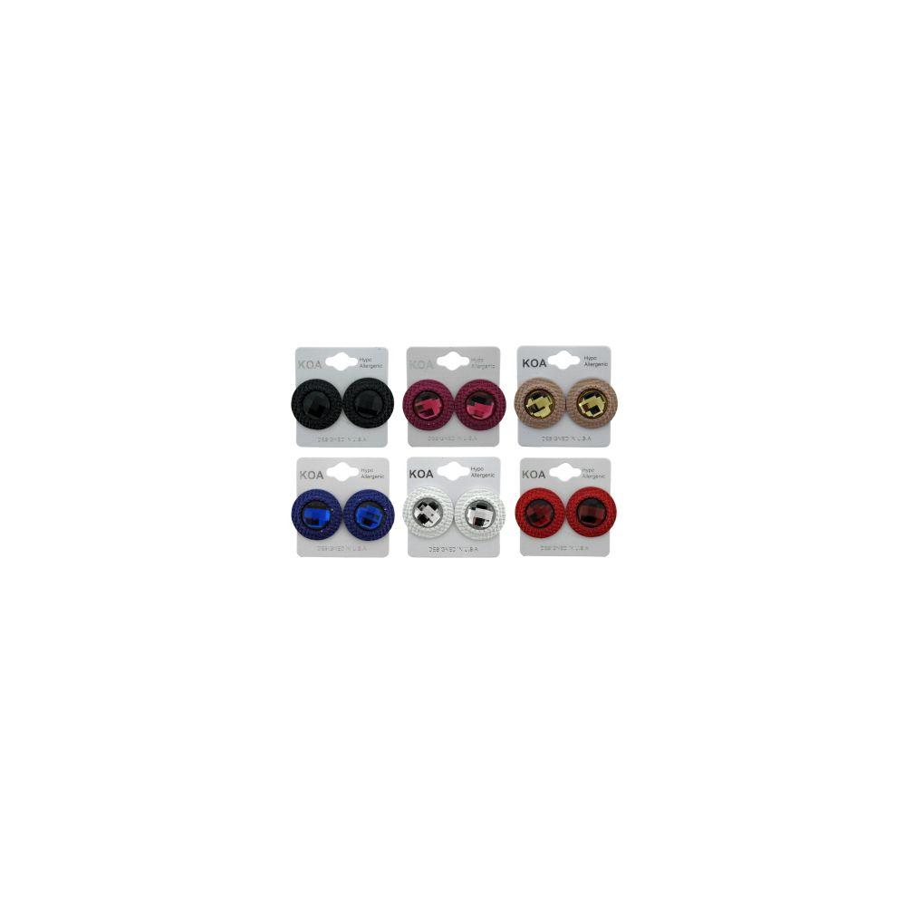 36 Wholesale Circle Shapes Stud Earrings image