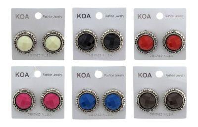 36 Wholesale Circle Shaped Stud Earrings image