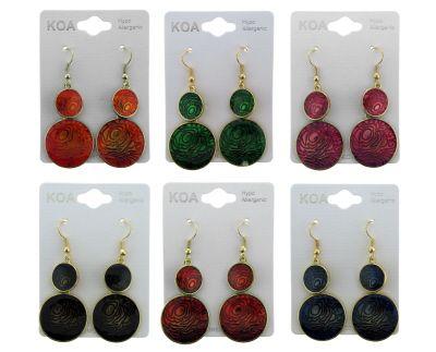 36 Wholesale Circle Dangle Earrings With Two Circles image