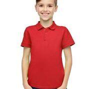 36 Wholesale 36 Wholesale Boy's Solid Short Sleeve Polo In Red Size 16 - Wholesale Sock Deals image