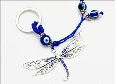 108 Wholesale Dragonfly Evil Eye Keychain image