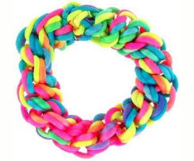 72 Wholesale MultI-Color Braided Look Scrunchie image