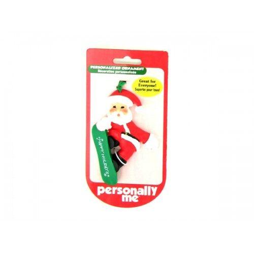 144 Wholesale "happy Holidays" Santa Ornament image
