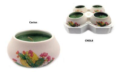 288 Wholesale Ornamental Ceramic Candle With A Cactus Design image