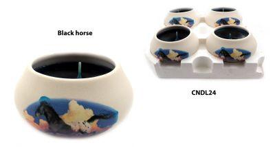 288 Wholesale Ornamental Ceramic Candle With A Horse Running Design image