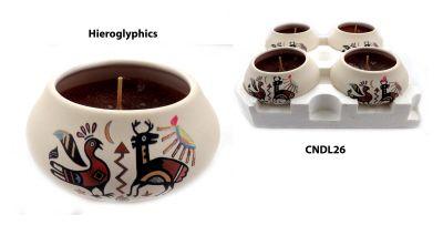 288 Wholesale Ornamental Ceramic Candle With A Hieroglyphics Design image