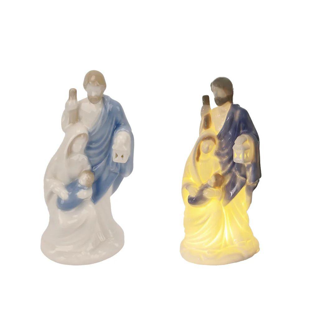 6 Wholesale Holy Family With Led 19.8cm image
