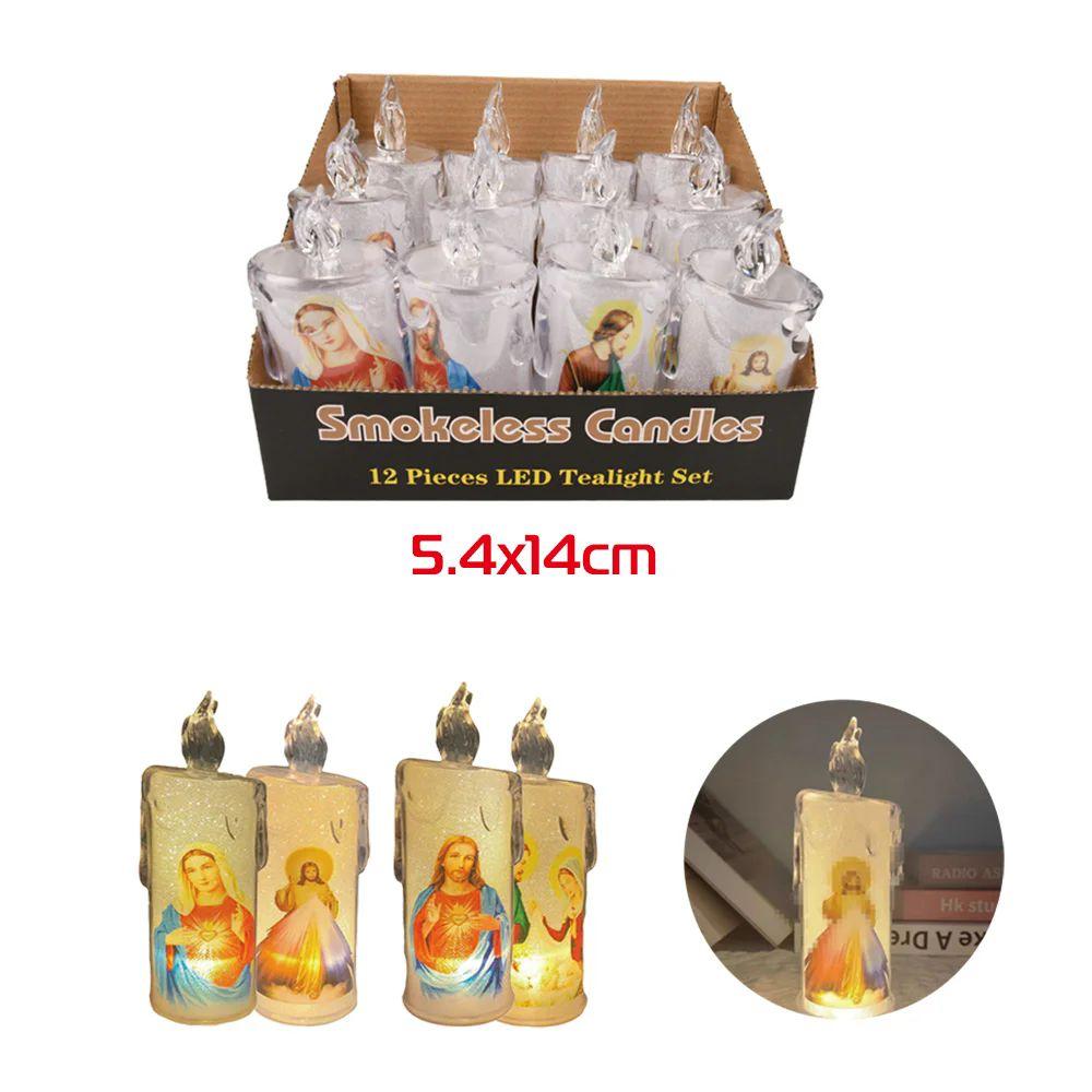 24 Wholesale 14cm Religious Led Candle image