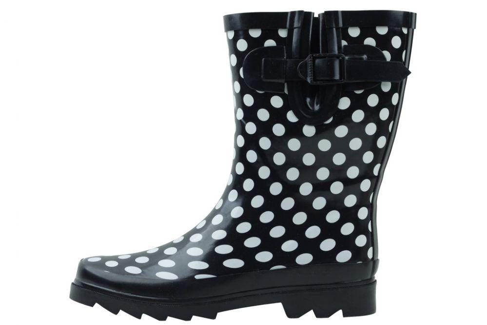 12 Wholesale 12 Ladies' Rubber Rain Boots 9 Inches Tall image