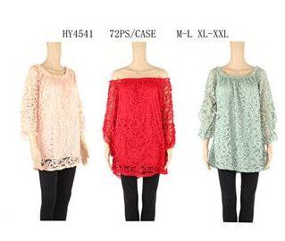 36 Wholesale Womens Fashion Summer Top Assorted Color And Size image
