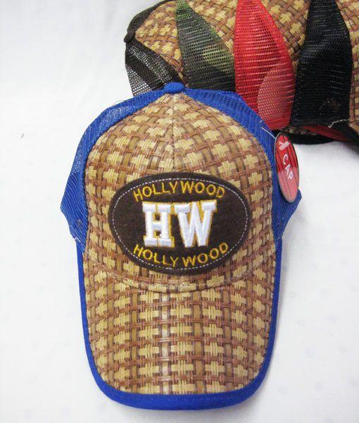 48 Wholesale "hollywood" Straw Baseball Cap image