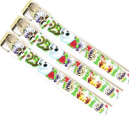 48 Wholesale Snakes And Skulls Printed Belt image