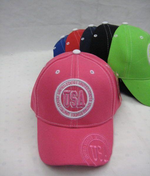 36 Wholesale Kid's "usa" Base Ball Cap image