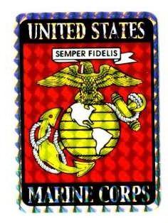 96 Wholesale 3" X 4" Decal, U.s. Marine Corps image