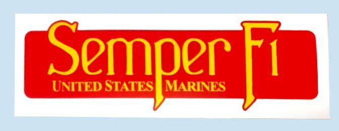 48 Wholesale 3" X 9" Decal, Semper Fi - United States Marines image