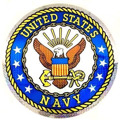 12 Wholesale 2" Round Decal, United States Navy image