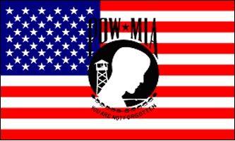 12 Wholesale 3' X 5' Polyester Flag, Us Flag, "poW-Mia" With Grommets image