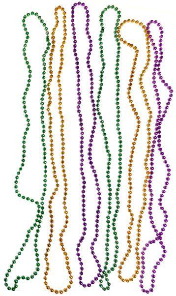 288 Wholesale Round Bead Mardi Gras Necklace, 48" Length image