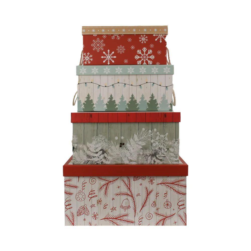 4 Wholesale 4-Piece Christmas Gift Box Set image