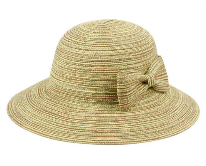 12 Wholesale Wholesale Poly Braid Bucket Sun Hats With Ribbon In Mix Green - Wholesale Sock Deals image