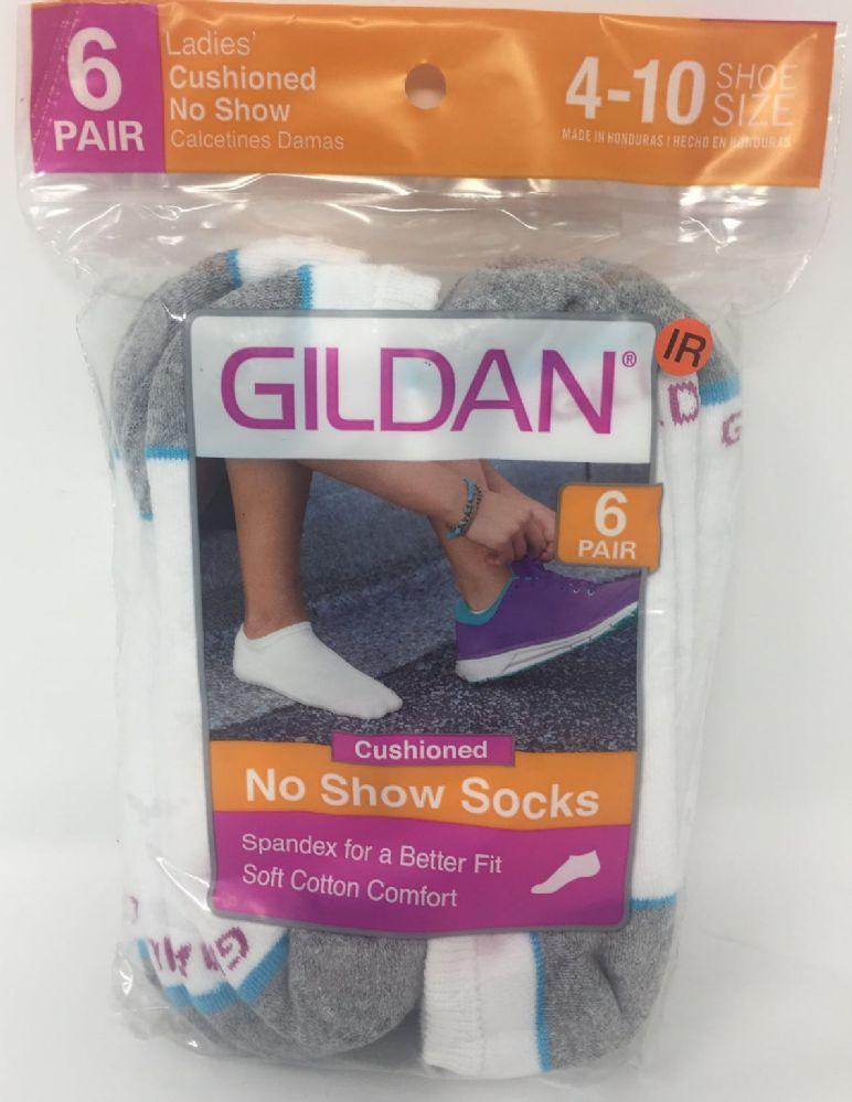 30 Wholesale White Gildan Men's Low Cut Cushioned Socks 6-Pack image