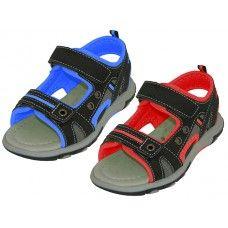 24 Wholesale Youth's  Touch Closure Strap Sandals image