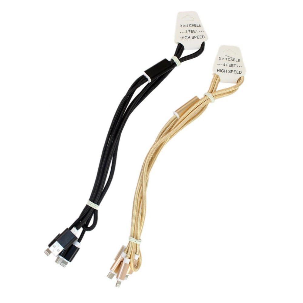 24 Wholesale Wholesale 4ft High Speed Cable 3 In 1 image