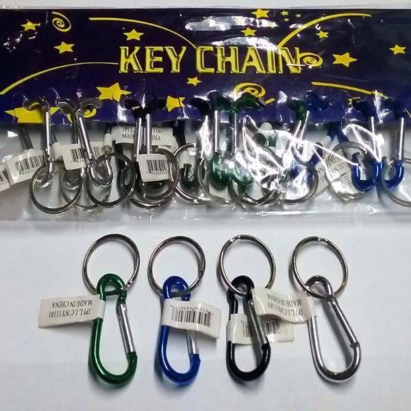 48 Wholesale Carabiner Keychain Assorted Colors image