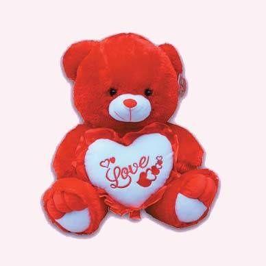 24 Wholesale Red Bear Love Embroidered image