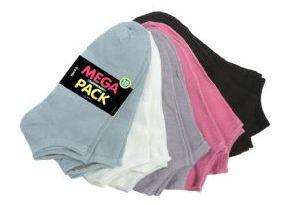 120 Wholesale Women's No Show Socks Solid Colors image
