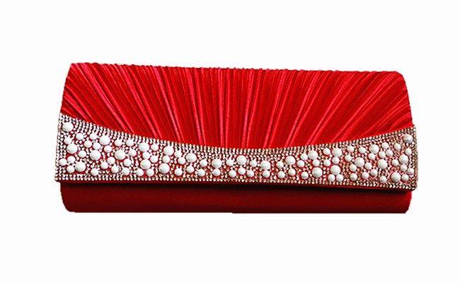36 Wholesale Womens Snap Closure Evening Bag Wallet With Rhinestones image