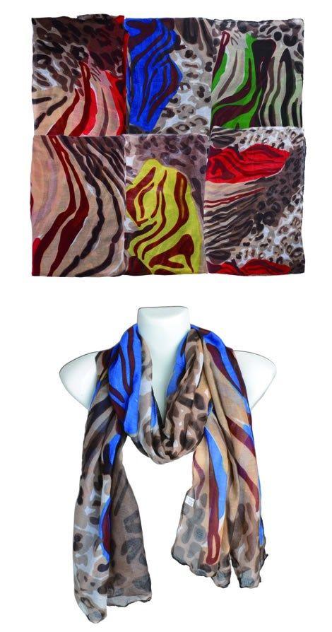 144 Wholesale Fashion Leopard Pattern Scarf For Women Unique Ladies Animal Print Scarves Shawl And Wraps image