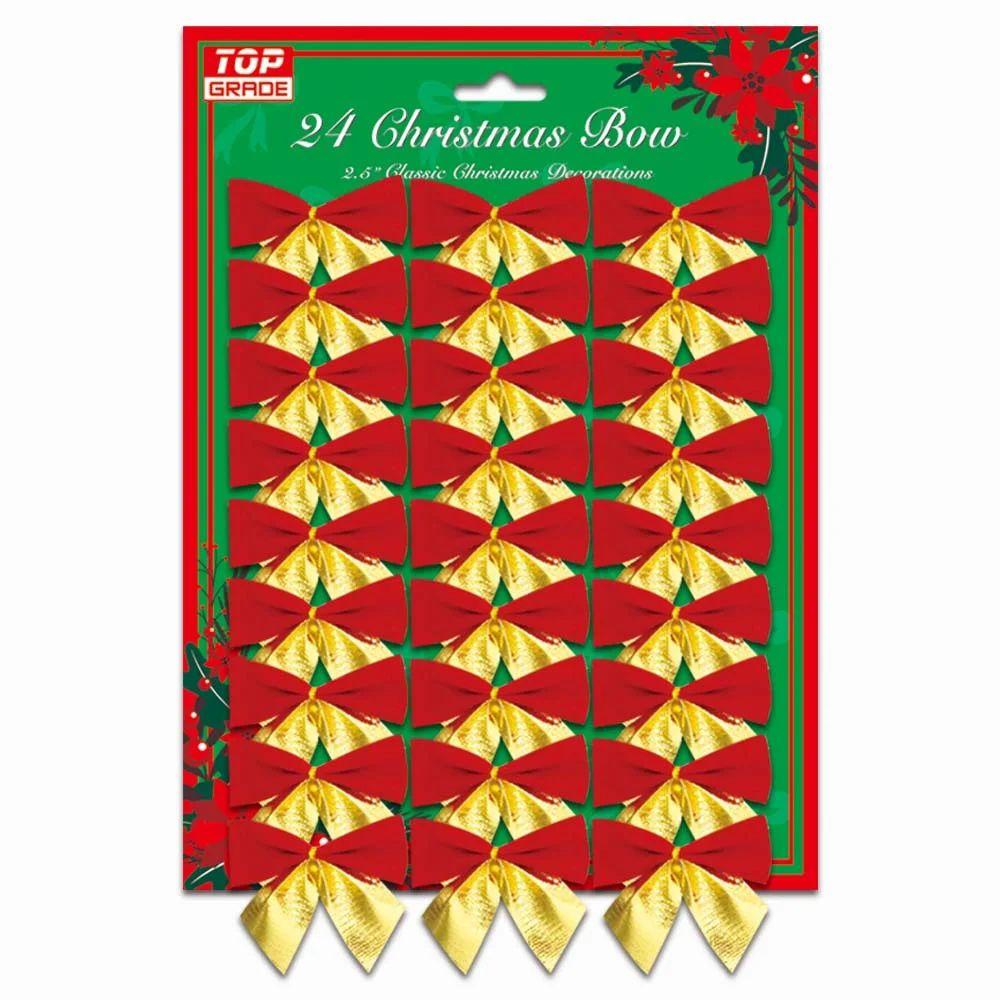 72 Wholesale 24-Pack Christmas Bow image