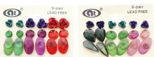 36 Wholesale Assorted Shapes Flower Multiple EarrinG-Set image