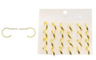 36 Wholesale Simple Set Of 12 Multiple Earring Set Gold Tone image