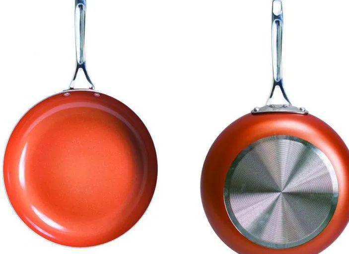 6 Wholesale Non Stick Ceramic Copper Coated Fry Pans 11 Inch image