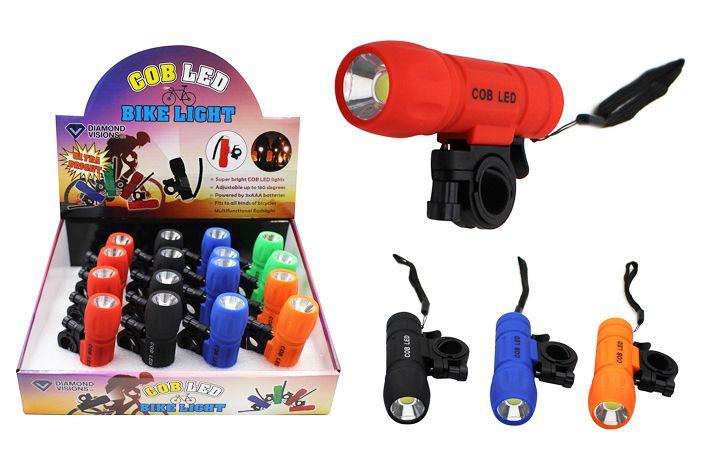 32 Wholesale Cob Led Flashlight/bike Light Ultra Bright image