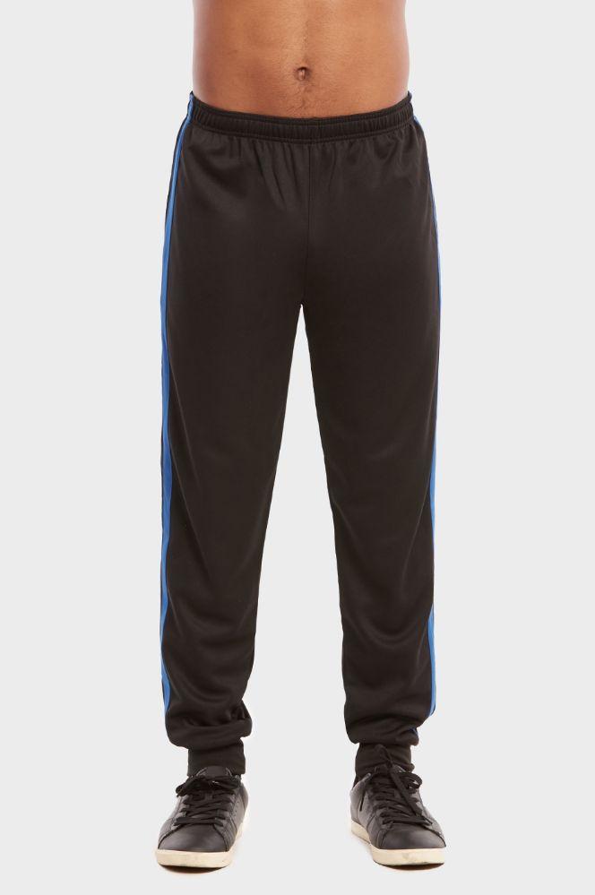 36 Wholesale Men's Athletic Jogger Pants In Blue Size M image