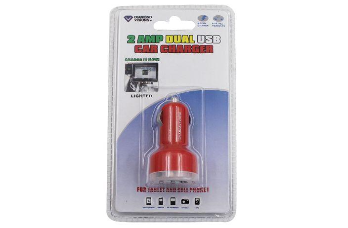 12 Wholesale Dual Usb Car Charger Carded image